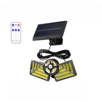 Saulės 112LED/120COB Sieninis šviestuvas Super ryški šviesa 220mAh/48W su judesio jutikliu Nuotolinis valdymas Vandeniui atsparus Lauko kiemo apšvietimas MX-120A black
