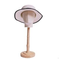 Wig Display Head Stand Holder Hat Mannequin for Cosmetology Retail higher base gray