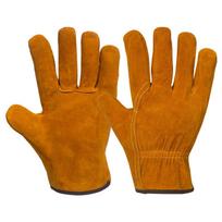 Suvirintojo pirštinės Karvės odos vairuotojo pirštinių gamyba Statybvietė Rankų apsauga Darbo apsauga Suvirinimas Odinės suvirinimo pirštinės Full leather gloves * average size * 25cm orange