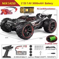 Nauja 1:14 4WD RC Automobilis Bekelės Lenktynės Didelio Greičio Bešepetis 2.4G RC Automobilis RC Sunkvežimis 75 Km/h Sunkvežimis Elektrinis Žaislas Suaugusiems Vaikų Žaislas Dovana juoda