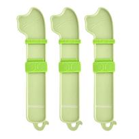 3Pieces Pet Food Squeezer Feeder for Cats Treat Stick Squeezer Wet Food Feed Control Tool Pet Wet Feeder Food Dispenser A green