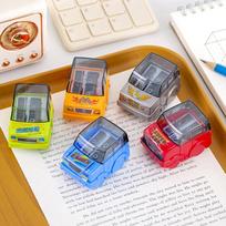 2vnt Mielas animacinis automobilio modelis, dvigubas skylutes pieštukų drožtuvas vaikams pieštukų drožtuvas Studentų raštinės reikmenys mokyklinės dovanos One Size gray