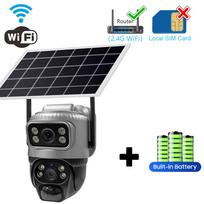 2024 m. nauja išmaniųjų namų apsaugos saulės kamera 4G SIM kortelė 8MP 4K belaidė 360 stebėjimo lauko IP kamera PTZ vaizdo stebėjimas WiFi Cam
