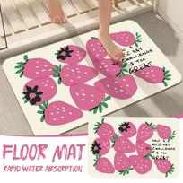 16in/40*23.6in/60cm Bathroom Rugs Cute Strawberry  Bath Mat ,Non Slip Floor Bath Rug Machine, Washable Bathmat Soft Microfiber Carpet For Shower One Size balta