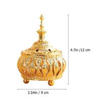 Smilkalų degiklis namams Jogos SPA Aromaterapijos papuošalai Metaliniai smilkalai Spiritual Decor Retro stiliaus A beige