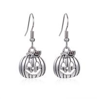 Halloween Pumpkin Skull Broom Witch  Ear Hook Scary Fun Fairy Stainless Steel Earrings For Women Festivals Party Gift