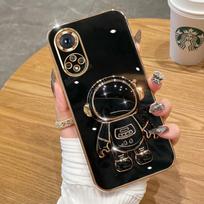 Honor50 Nova9 Astronauto Laikiklis Padengtas Dėklas Skirtas Huawei Honor 50 Pro 70 90 Lite 50pro 90pro X7 Silikoninis Stovas Dangtelis Nova 9 Se 11 nova 8 pro black