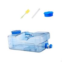 Water Container Carrier with Faucet Can Extension Tube Drinking Bucket for Outdoor gray