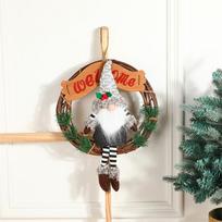 Kalėdų vainikas Dirbtinės negyvos šakos Girliandos Kabantys gėlių žalumynai Naujųjų metų Kalėdų Navidad dekoravimo papuošalai gray