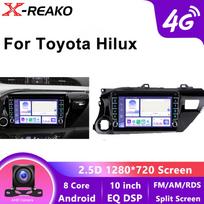 2 Din Android 12 Auto Car Radio Multimedia Toyota Hilux 2015-2020 2din Car Stereo Carplay GPS 4G 8Core dvd 8 core 4GB+64GB blue