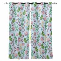 Plants Flower Eucalyptus Hydrangeas Countryside Blackout Curtains For Living Room Bedroom Window Treatment Blinds Drapes W135 x H60cm white