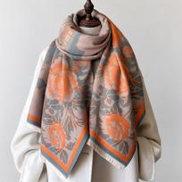 Prabangus žieminis kašmyro šalikas moteriškas dizainas šiltas pashmina antklodė pončo kaklaskarės Moteriškos skaros apvyniojamos storos Foulard Bufanda gray