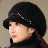 Hat Women's Winter Warm Versatile Beret Anti Cold Ear Protection Knitted Hat separate hat [hat only]