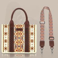 Vintage Ladies Large Capacity Tote Bags Purses Bohemian Casual Canvas Shoulder Bags Fashion Vacation Travel Handbags for Women gray