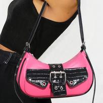 Retro  Style Oil Wax Leather Shoulder Bags Punk Female Multi-pockets Underarm Bags Fashion Motorcycle Ladies Handbags