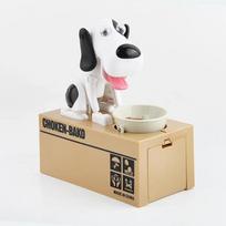 Creative New Cartoon Cute Dog Electronic Robot Piggy Bank Plastic Automatic Coin Storage Box Children's Gift Desk Decoration