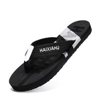 Fashion Designer new Summer men's flat flip-flops Casual men's Beach shoes Sandals for men slippers 40-41 black