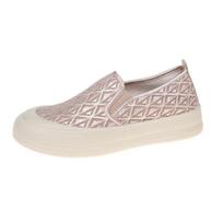 Fashion Ladies Simple Casual Shoes Sleeve Anti-slip Round Head Shallow Mouth Casual Sneakers Breathable Thick Sole Four Seasons Leisure 41 rožinė
