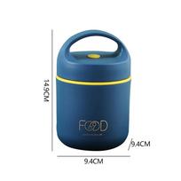 Stainless Steel Lunch Box Microwavable Food Storage Thermos Containers Bento Box Portable Grids Bento Jar for Adults Kids School gray