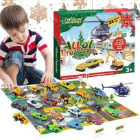 Christmas Advent Calendar 24X Countdown Calendar Alloy Pull Back Cars Decorative Multifunctional Advent Calendar Party Decors To CZECH REPUBLIC white