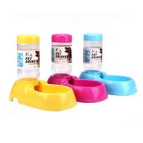 Pet Automatic Food Water Dispenser Puppy Kitten Feeder Bowl Dog Cat Drinker Dish Dog Bowl Cat Food Bowl Cat Accessories Pet pink
