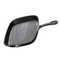 Steak Skillet Non-stick Iron Pan Uncoated Square Frying Cast Pot Griddle Striped Flat Dropshipping Steak-Frying 36X24X4CM juoda