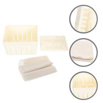 Homemade Tofu Stamper Bean Curd Makers Plastic Mold Squeezer Making Moulds Pp Household 14.00X10.50X9.50CM smėlis