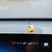 Car Ornament Mini Beverage Cup Ice American Coffee Ice Black Tea Healing Car Center Console Decoration Mini Ornament Adorns