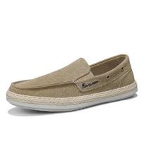 Madingi vasariniai vyriški laisvalaikio batai Aukštos kokybės kvėpuojantis drobės slip-on loaferiai Patogūs minkšti vaikščiojimo batai Vyriški sportbačiai vairavimo mokasinai 39 chaki