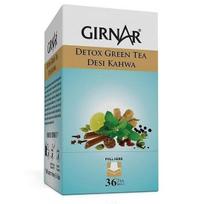 Girnar Detox Green Tea - Desi Kahwa| 36 Tea Bags in Each Pack| Pack of 5 + Green Ilayachi 25g