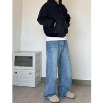 Hong Kong Trendy Men'S Summer New 2024 Personalized Letter Jeans Hip Hop Ins Trendy High Street Trendy Rascal Handsome Pants S šviesiai mėlyna spalva