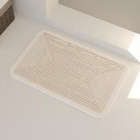 Bathroom Carpet Toilet Water-absorbent Quick-drying Floor Mat Washroom Door Mats Diatom Mud Non-slip Anti-fall Decorative Rug 45x75cm gray