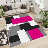 Black White Swirl Area Rug Psychedelic Abstract Lines Breathable Washable Carpet for Living Room Corridor and Outdoor Terrace 40X60cm-16x24in