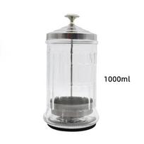 Barbershop Disinfection Jar Stainless Steel Cover Clean Sterilization Bottles Beauty Salon Manicurist Tools Sterilizing Supplies white