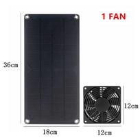 Solar Fan for Dog Chicken House 30W Monocrystalline Solars Panel Sola Charge 12V Cooling Ventilator Solares Exhaust Fan 12cm black