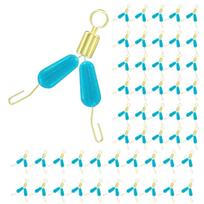 50Pcs Silicone Quick Sub Line Clamp Fishing Float Sinker Stop Fishing Quick Hook Splitter Flexible Fork Sub Line Clamp L