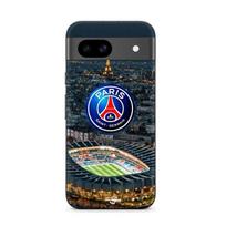 Coque - MANIACASE - Google Pixel 8a - Silicone - Noir - PSG Logo Tour Eiffel juoda
