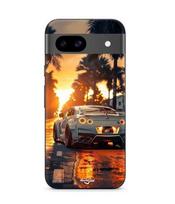 Coque - MANIACASE - Google Pixel 8a - Souple - Noir - Motif Couché de soleil juoda