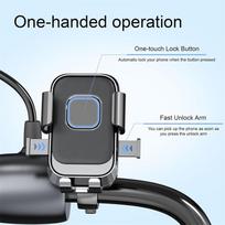 Moto Bike Phone Holder, One Hand Operation And 360Degree Rotatable Phone Holder For Motorcycle And Scooter juoda