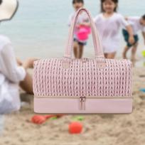 Vystyklų krepšys mamoms su užtrauktuku ir rankenomis Kelionėms Darbui Pink
