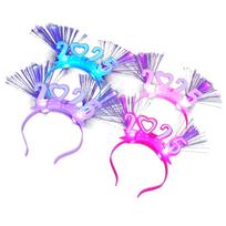 4Pcs Radiant LED 2025 New Year's Eve Hair Hoops LED Light Up 2025 New Year Headband Hair Hoop for Party Celebration A white