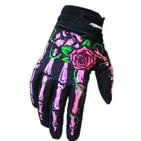 Winter Autumn Motocross Gloves with Skeleton Bones Mountain Bike Off-road Dirtbike Motorcycle Full Finger Gloves XL balta