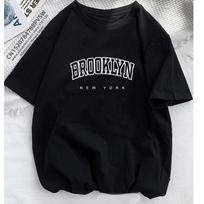 Moterims Brooklyn Raidės Spausdinimo Marškinėliai Mergaitei Grafiniai Harajuku 2023 Gatvės Stiliaus Drabužiai Laisvalaikio Moteriški Y2K Viršutiniai Marškinėliai Unisex L
