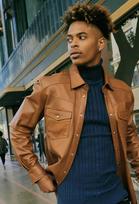 Tan Handmade Shirt Formal Men Genuine Stylish Leather Lambskin Casual Classic S ruda