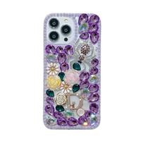 Tinka IPhone16promax mobiliojo telefono dėklas Apple 15pro Visiškai deimantinis voro gėlės 16 prabangus kalnų krištolas mobiliojo telefono dėklas iPhone11Pro gray