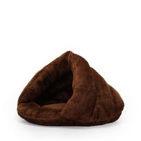 Cat Kennel  Pet Kennel  Winter Warm Pet Mat  Arctic Velvet Semi-enclosed Kennel Cat Supplies Bed  Small and Medium-sized Dogs S: diameter 40CM black
