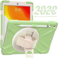 Case for Ipad 10.2  Multifunctional Tablet Case with Stylus Slot Strapless#1 orange