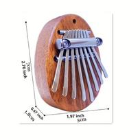 1 vnt., 8 klavišų mini kalimba, aukštos kokybės, išskirtinis pirštų nykščio pianinas, marimba, muzikos, geras aksesuaras, pakabukas, dovana 8 Key Finger Piano gray
