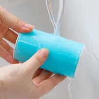 Washable Roller Cleaner Lint Sticky Picker Pet Hair Fluff Remover Brush Reusable Cleaning Brushes ADM mėlyna