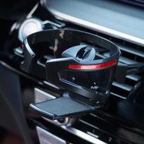 Car Cup Holder Air Vent Outlet Mount Can for Vehicle Argent
